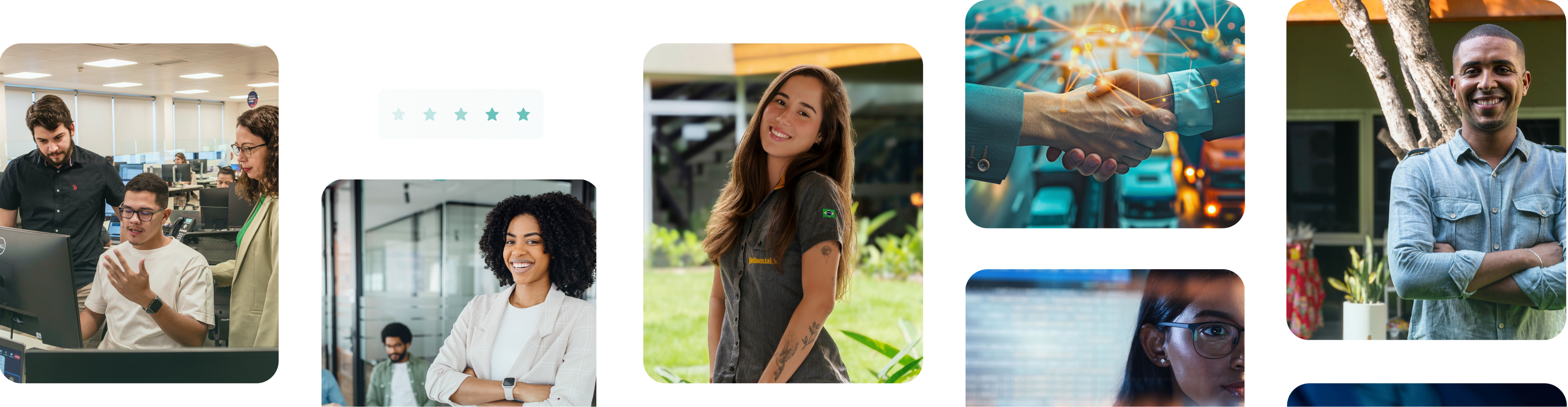 A seção representa um grupo de imagens de várias pessoas